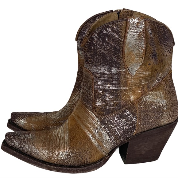 COPY - Ariat Leather Circuit Cruz Brushed Silver Bootie - Picture 1 of 12